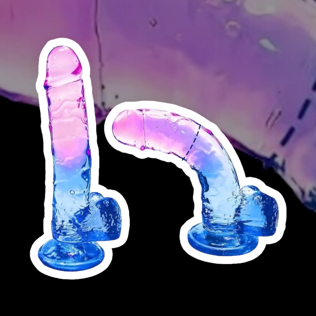 The Blue Purple Gradient Realistic dildo
