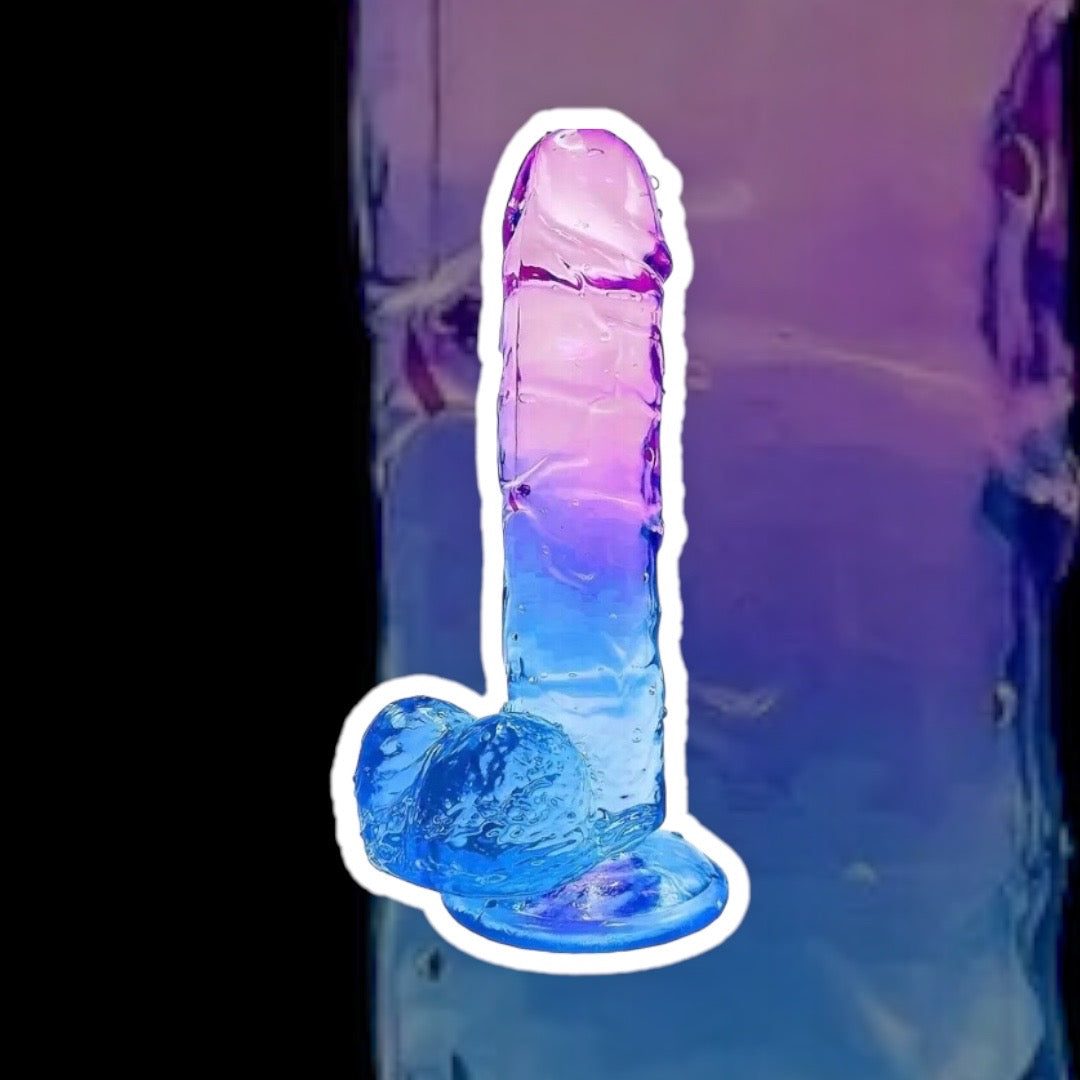 The Blue Purple Gradient Realistic dildo