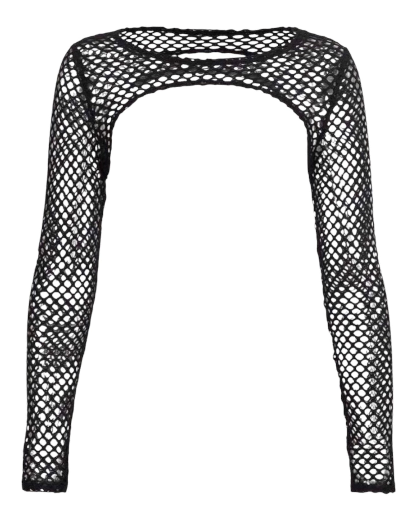 Fishnet Black Crop Top