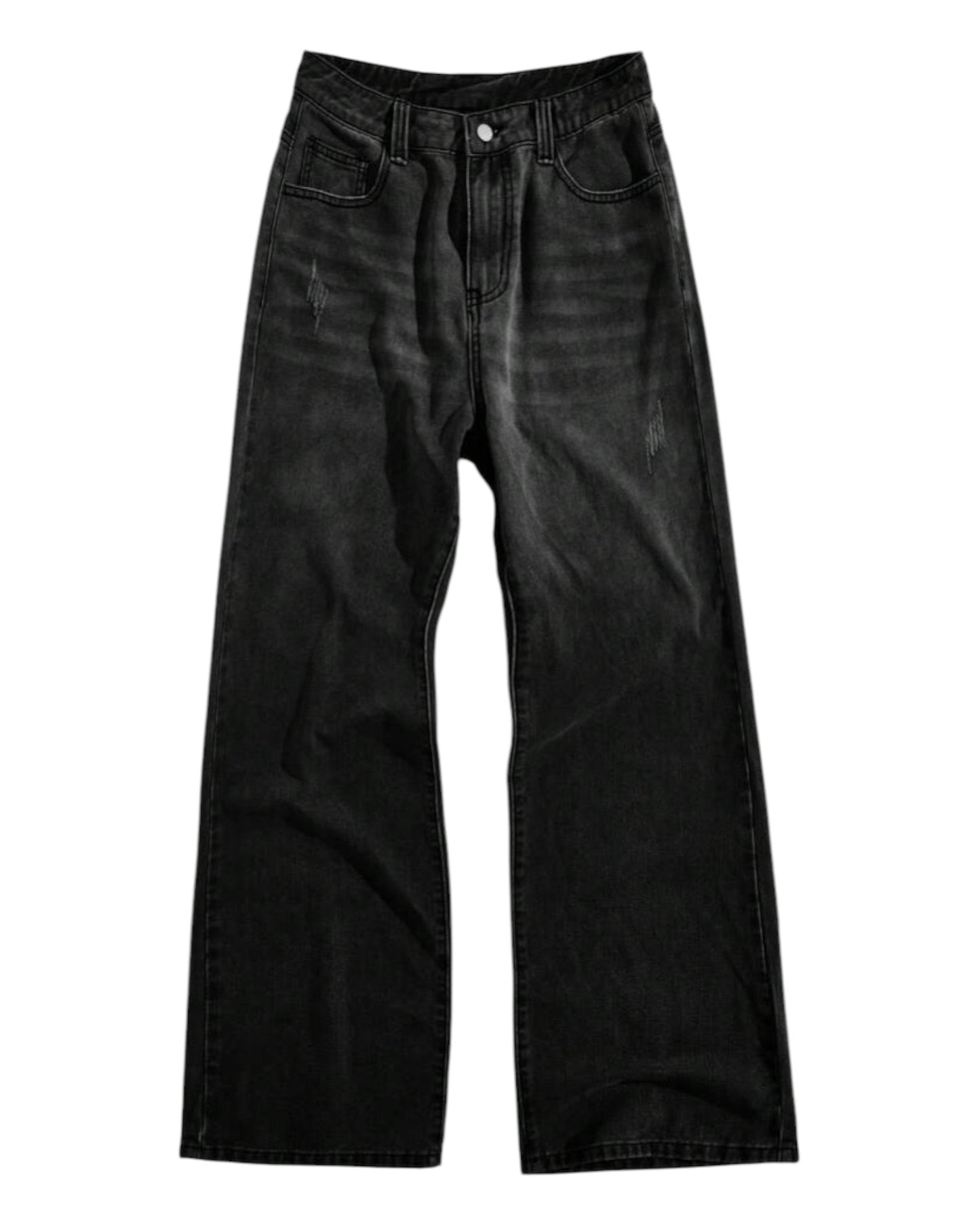 Regular Fit Mid Waist Straight Leg Casual Jeans