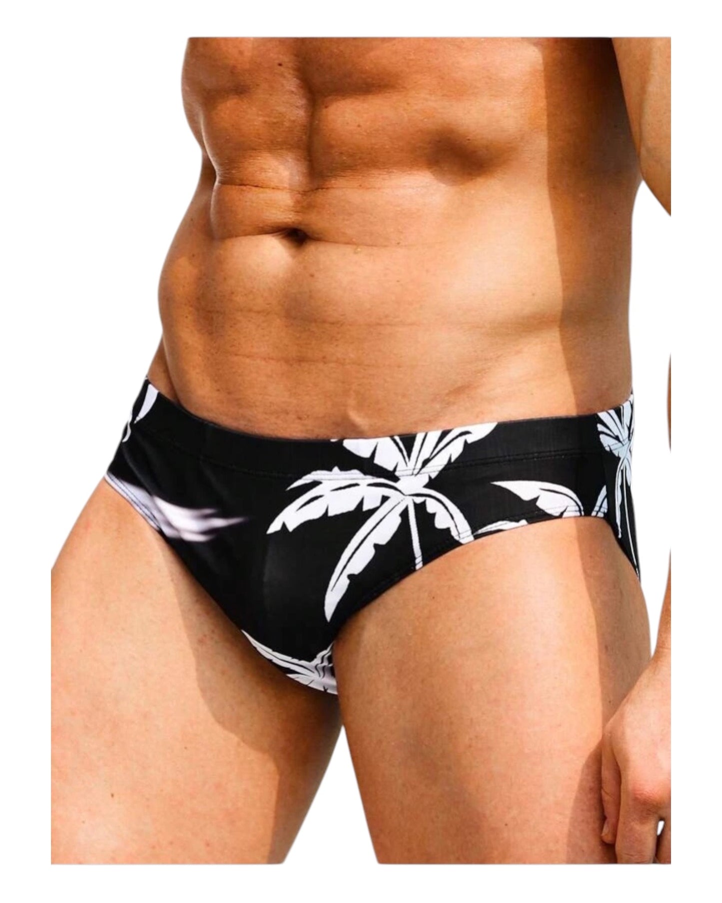 Tropical Print Swim Brief