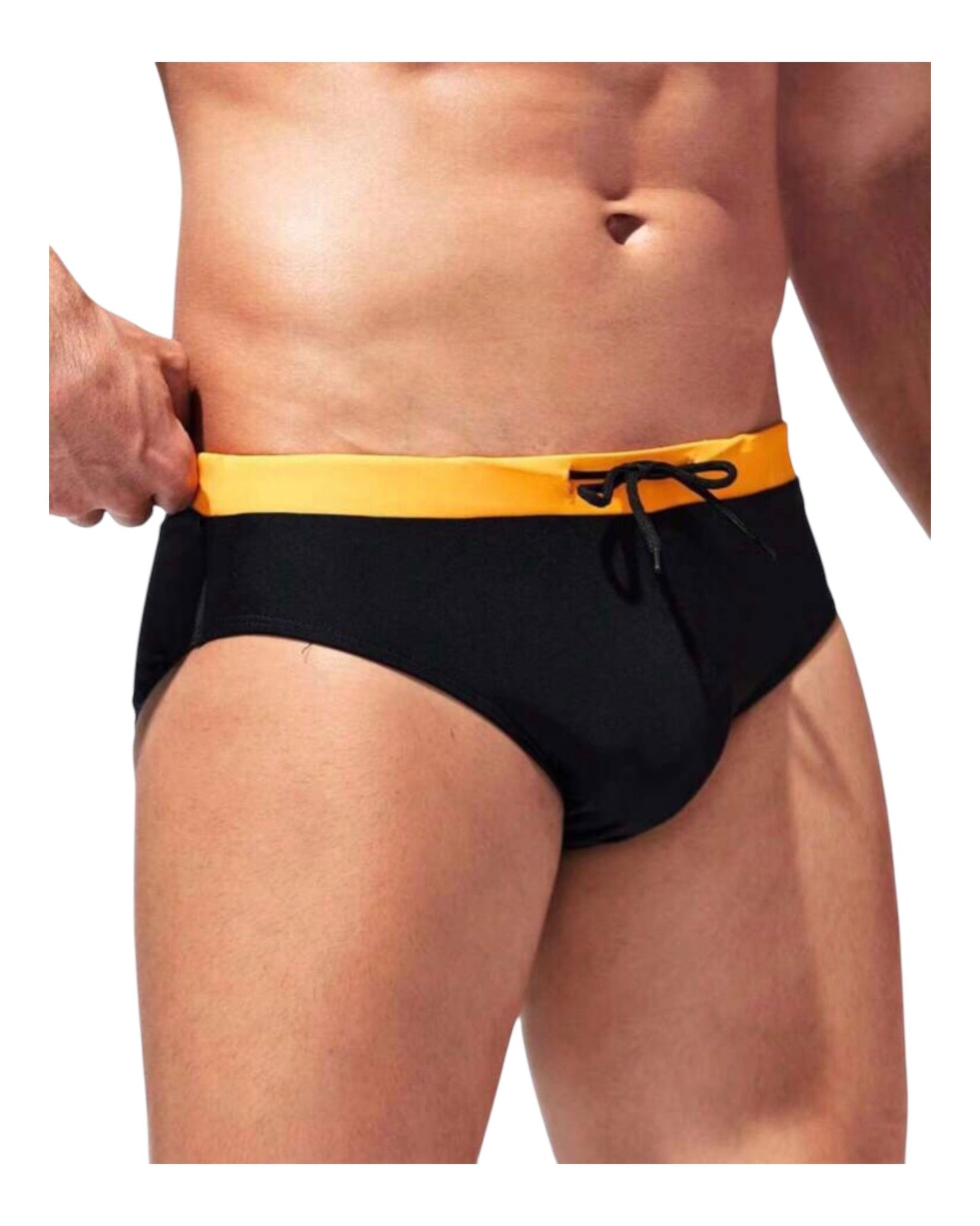 Drawstring Waist Swim Brief