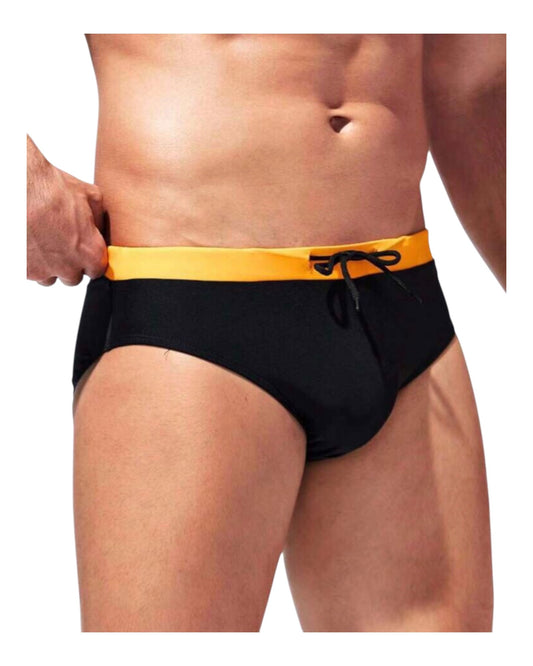 Drawstring Waist Swim Brief