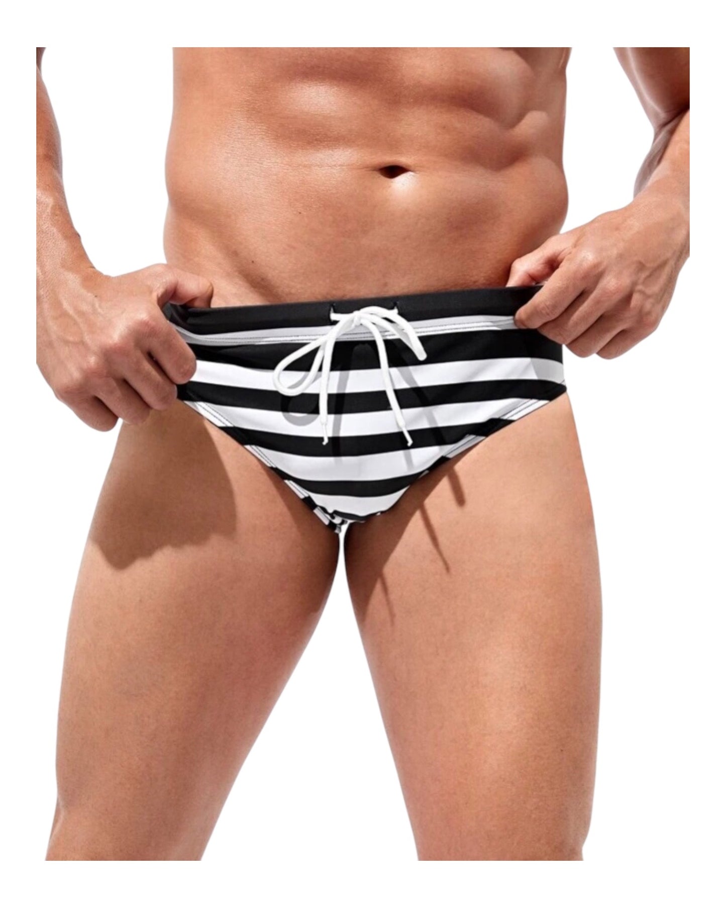 Solid Racer Brief Swimsuit
