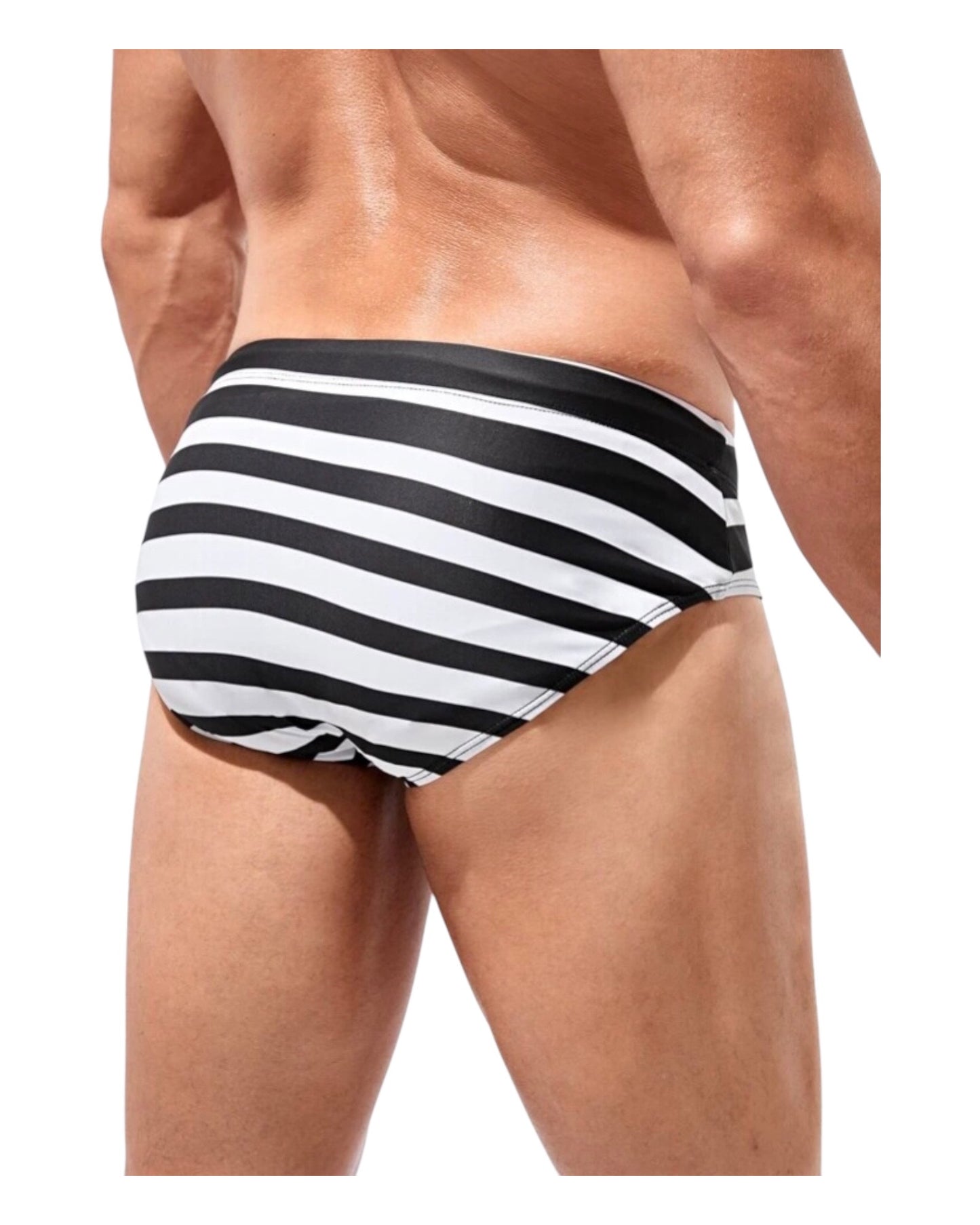 Solid Racer Brief Swimsuit